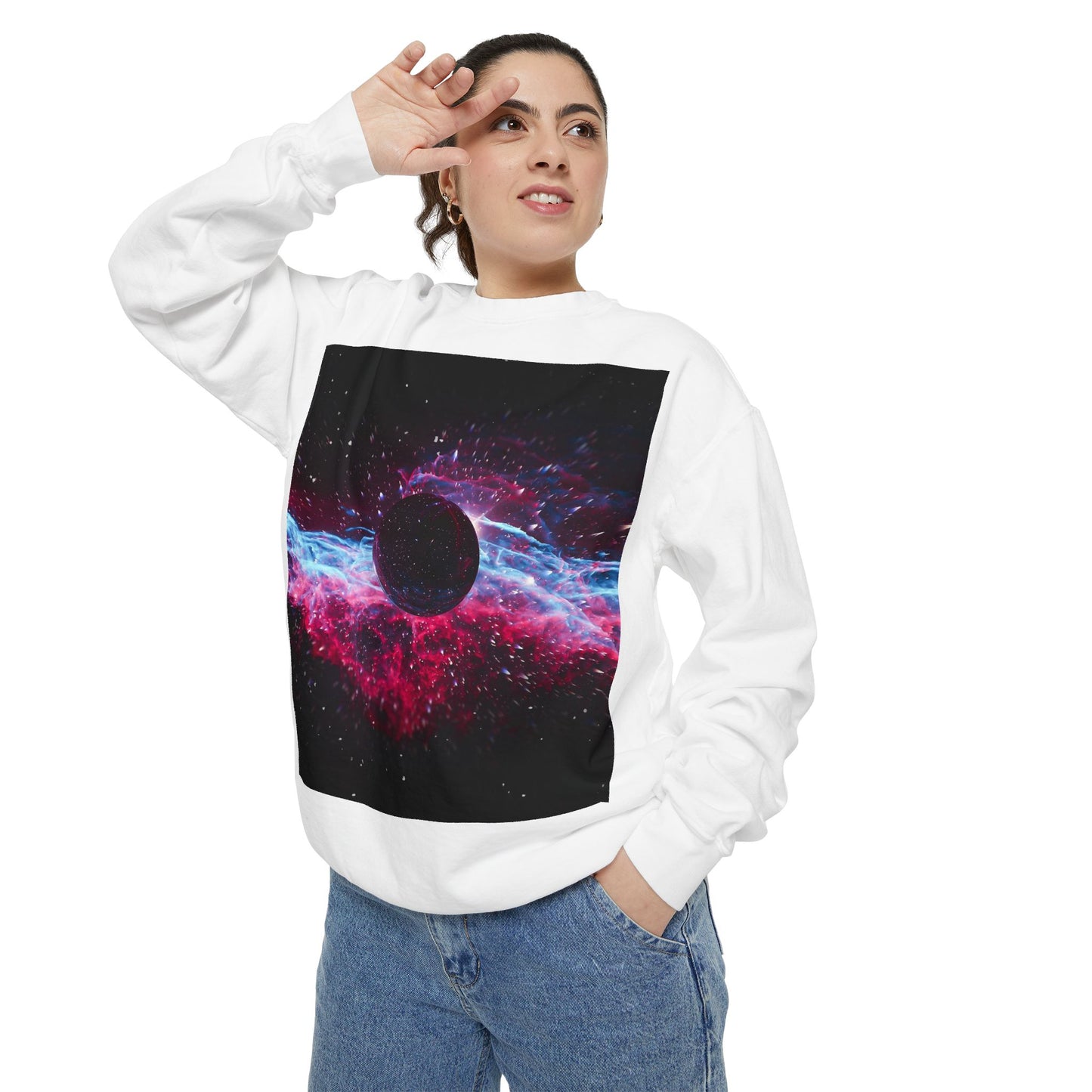 Cosmic Retro Graphic Sweatshirt - Unisex Garment-Dyed