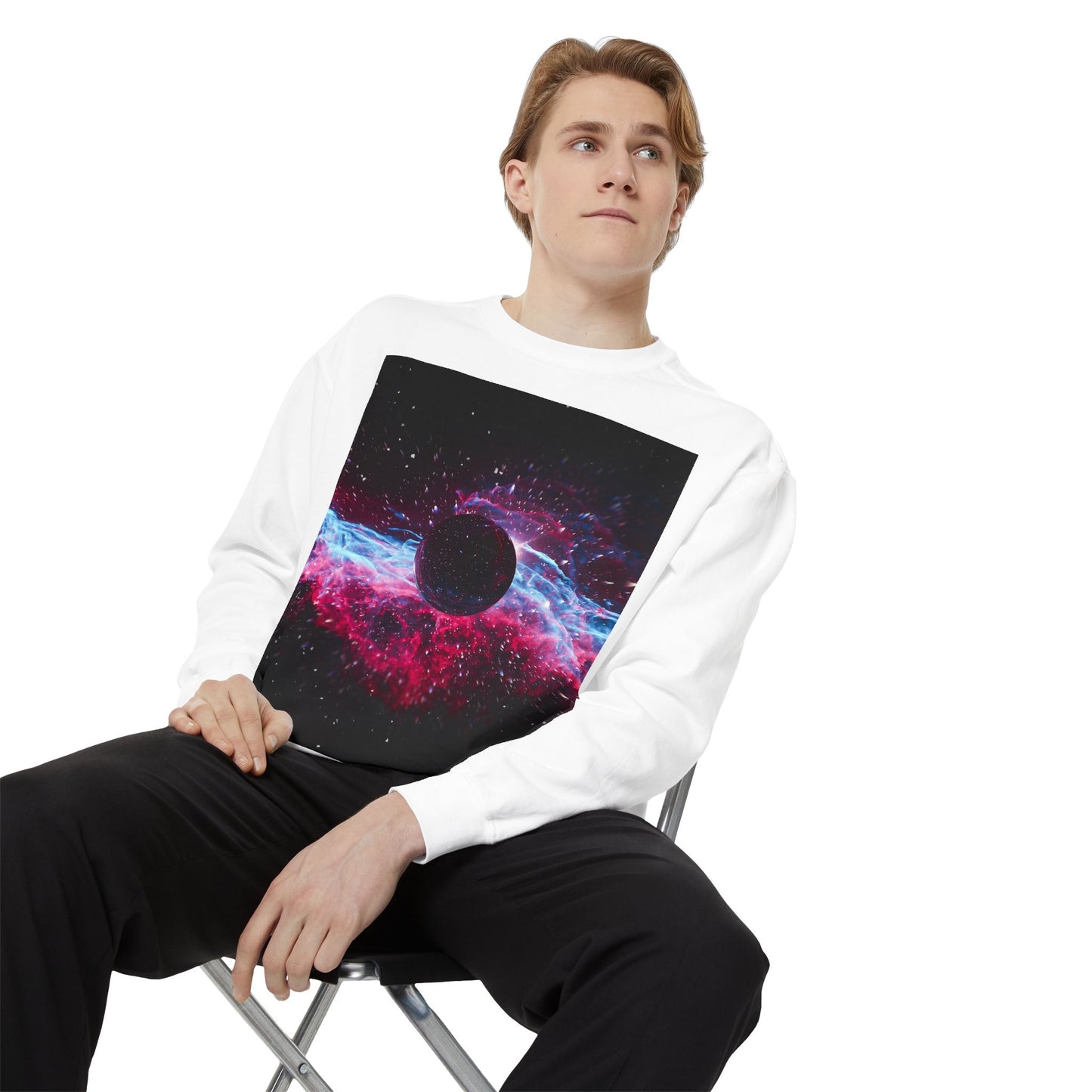 Cosmic Retro Graphic Sweatshirt - Unisex Garment-Dyed