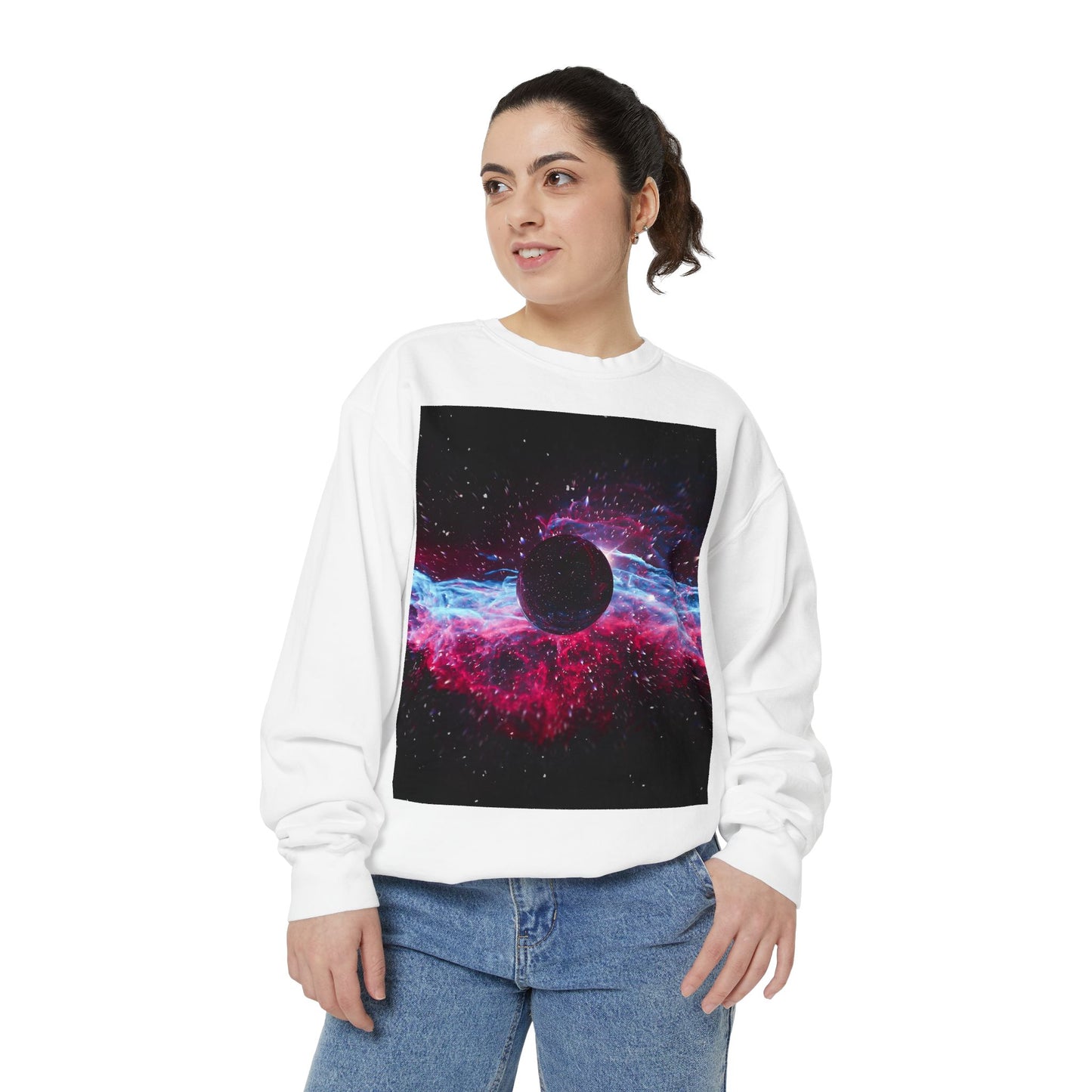 Cosmic Retro Graphic Sweatshirt - Unisex Garment-Dyed